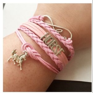 Leather Horse Charm Bracelet.